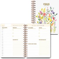 LUMA Notizbuch MyJourney Tageszielbuch Wildblumen DIN A5 blanko, mehrfarbig Hardcover 100 Seiten von Luma