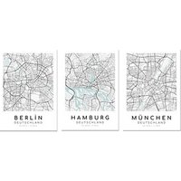 LUMA Poster-Set Stadtplan, Karton LUMA Poster-Set Stadtplan, Karton von Luma