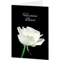LUMA Trauerkarte weiße Rose DIN B6 von Luma
