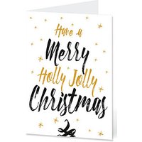LUMA Weihnachtskarte Schrift schwarz/gold DIN B6 von Luma