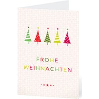 LUMA Weihnachtskarte Weihnachtsbäumchen bunt DIN B6 von Luma