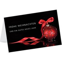 LUMA Weihnachtskarte Weihnachtskugel rot DIN B6 von Luma