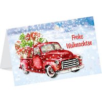 LUMA Weihnachtskarte rotes Auto DIN B6 von Luma