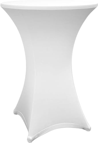 Lumaland 2X hochwertige Stehtischhusse 70-75 cm, ÖKO-TEX® Zertifikat | Stretch Tisch-Überzug schnelltrocknend, Husse mit Verstärkung im Fußbereich | Waschbar, pflegeleicht & langlebig von Lumaland