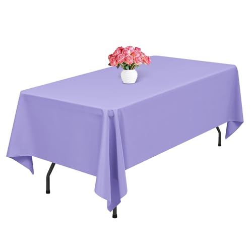 1 Packung Lavendel Polyester-Tischdecken,153 x 260 cm rechteckige Tischdecke, waschbar und wiederverwendbar, Flecken- und knitterfest, für Hochzeit, Party, Bankett, Camping, Restaurant, Dekoration 1 Packung Lavendel Polyester-Tischdecken,153 x 260 cm rechteckige Tischdecke, waschbar und wiederverwendbar, Flecken- und knitterfest, für Hochzeit, Party, Bankett, Camping, Restaurant, Dekoration von Lumaycens