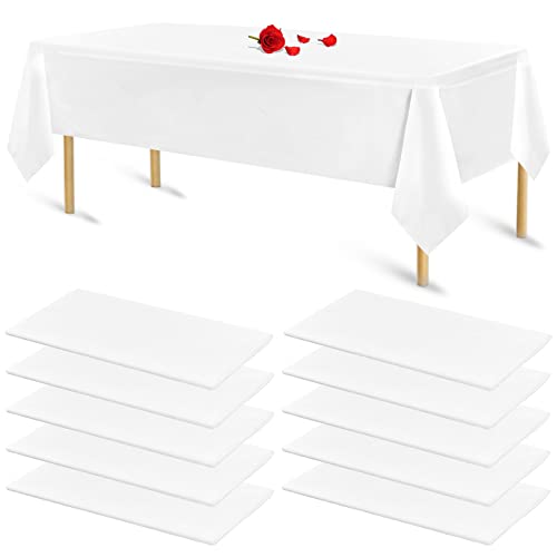 10 Packungen weiße Tischdecke für rechteckige Tische Weiße Einweg-Tischdecken aus Kunststoff für Geburtstagsfeier, Hochzeit, Empfang, Brautduschen, Babypartys 10 Packungen weiße Tischdecke für rechteckige Tische Weiße Einweg-Tischdecken aus Kunststoff für Geburtstagsfeier, Hochzeit, Empfang, Brautduschen, Babypartys von Lumaycens