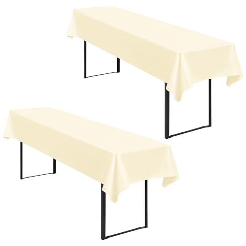 2 Stück Tischdecke Bierzeltgarnitur 100 x 250cm Biertisch Tischdecke wasserdichte Polyester Tischdecken Beige Biertischdecke für 50 und 70cm Biertische, Rechteckige Tischdecken für Hochzeitsfeiern 2 Stück Tischdecke Bierzeltgarnitur 100 x 250cm Biertisch Tischdecke wasserdichte Polyester Tischdecken Beige Biertischdecke für 50 und 70cm Biertische, Rechteckige Tischdecken für Hochzeitsfeiern von Lumaycens