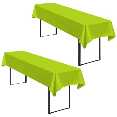 2 Stück Tischdecke Bierzeltgarnitur 100 x 250cm Biertisch Tischdecke wasserdichte Polyester Tischdecken Grün Biertischdecke für 50 und 70cm Biertische, Rechteckige Tischdecken für Hochzeitsfeiern 2 Stück Tischdecke Bierzeltgarnitur 100 x 250cm Biertisch Tischdecke wasserdichte Polyester Tischdecken Grün Biertischdecke für 50 und 70cm Biertische, Rechteckige Tischdecken für Hochzeitsfeiern von Lumaycens
