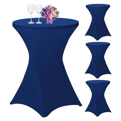 4er-Set Stretch Stehtisch Husse für Bistrotisch Ø 80-85 cm,Spandex Stretch Tischdecke,Verstärkung im Fußbereich,Für Hochzeit Geburtstagsfeier Hussen für Stehtische und Bistrotische(80×110cm,Navy blau) 4er-Set Stretch Stehtisch Husse für Bistrotisch Ø 80-85 cm,Spandex Stretch Tischdecke,Verstärkung im Fußbereich,Für Hochzeit Geburtstagsfeier Hussen für Stehtische und Bistrotische(80×110cm,Navy blau) von Lumaycens