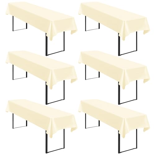 6 Stück Tischdecke Bierzeltgarnitur 100 x 250cm Biertisch Tischdecke wasserdichte Polyester Tischdecke Beige Biertischdecke für 50 und 70cm Biertische, Rechteckige Tischdecken für Hochzeitsfeiern 6 Stück Tischdecke Bierzeltgarnitur 100 x 250cm Biertisch Tischdecke wasserdichte Polyester Tischdecke Beige Biertischdecke für 50 und 70cm Biertische, Rechteckige Tischdecken für Hochzeitsfeiern von Lumaycens