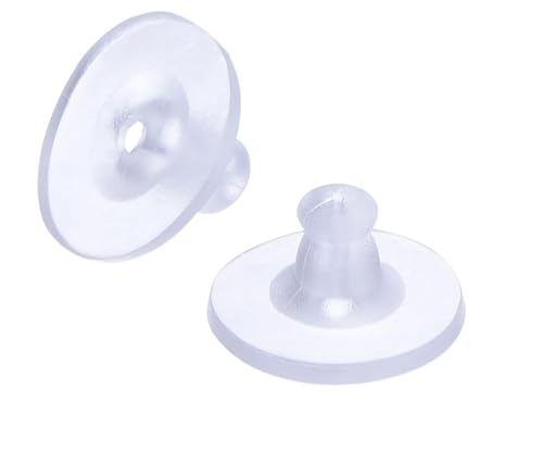 Gummi-Ohrstopper, 200 Stück, Transparent, Sicherheits-Verschluss für Ohrringe von Lumi Zenva