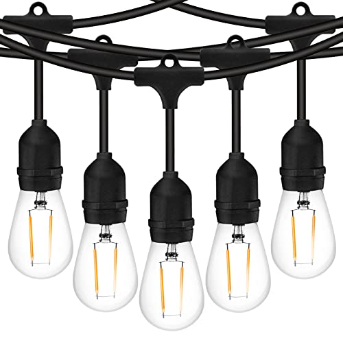 Lumiled Lichterkette Außen 15 Meter mit 15 E27 LED 2W Glühbirne ST45 Warmweiß 3000K 230V Birnen für Garten Biergarten Party Hochzeit Dekoration Terrasse Ostern verlängerbar mit Strom von Lumiled