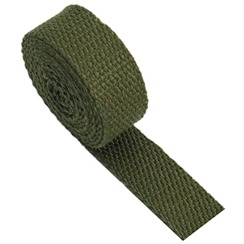 LuminaCreek 20 mm, 25 mm, 38 mm, 50 mm, Polstergurte aus Baumwoll-Canvas(ArmyGreen,25mm x 5Yards) von LuminaCreek