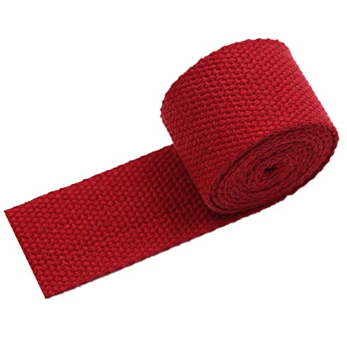 LuminaCreek 20 mm, 25 mm, 38 mm, 50 mm, Polstergurte aus Baumwoll-Canvas(Red,25mm x 5Yards) von LuminaCreek