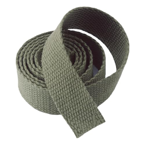 LuminaCreek 20 mm, 25 mm, 38 mm, 50 mm breites Baumwollgurtband, 10 Yards/Lot(Army Green,25 MM) von LuminaCreek