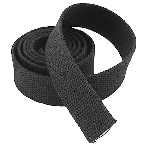 LuminaCreek 20 mm, 25 mm, 38 mm, 50 mm breites Baumwollgurtband, 10 Yards/Lot(Black,25 MM) von LuminaCreek