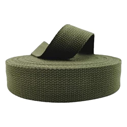 LuminaCreek 25 mm, 38 mm, 50 mm Baumwollgurtband for Taschengurte, Polstergurtband(ArmyGreen,50MM x 5Yard) von LuminaCreek