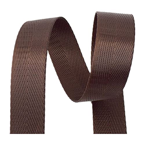 LuminaCreek 25 mm 38 mm, Fischgräten-Twill-Polstergurtbänder for Taschen(Coffee,25MM x 10Yards) von LuminaCreek