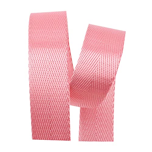 LuminaCreek 25 mm 38 mm, Fischgräten-Twill-Polstergurtbänder for Taschen(Pink,25MM x 10Yards) von LuminaCreek