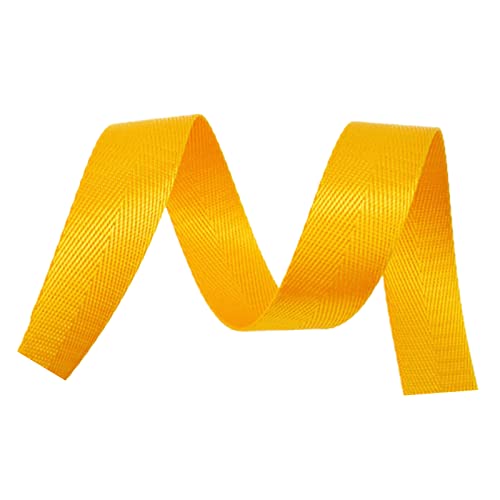 LuminaCreek 25 mm 38 mm, Fischgräten-Twill-Polstergurtbänder for Taschen(Yellow,38MM x 5Yards) von LuminaCreek