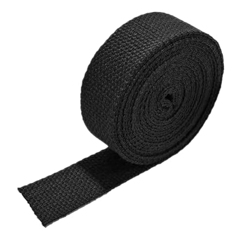 LuminaCreek 38MM, Baumwollgurtband for Taschengurt, Taschengriffe, Tragetaschengurtband, Herstellung von Outdoor-Zubehör, dick 1,3 mm(Black,5 Yard) von LuminaCreek