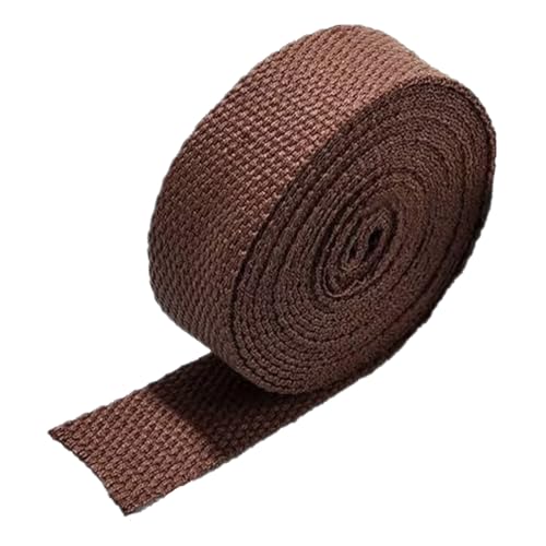 LuminaCreek 38MM, Baumwollgurtband for Taschengurt, Taschengriffe, Tragetaschengurtband, Herstellung von Outdoor-Zubehör, dick 1,3 mm(Dark Brown,10 Yard) von LuminaCreek