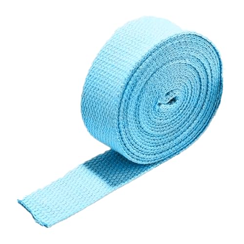 LuminaCreek 38MM, Baumwollgurtband for Taschengurt, Taschengriffe, Tragetaschengurtband, Herstellung von Outdoor-Zubehör, dick 1,3 mm(Light Blue,20 Yard) von LuminaCreek