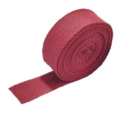 LuminaCreek 38MM, Baumwollgurtband for Taschengurt, Taschengriffe, Tragetaschengurtband, Herstellung von Outdoor-Zubehör, dick 1,3 mm(Purplish Red,10 Yard) von LuminaCreek