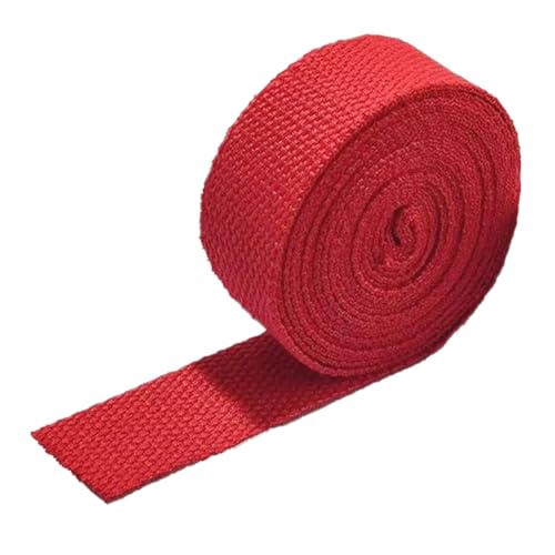 LuminaCreek 38MM, Baumwollgurtband for Taschengurt, Taschengriffe, Tragetaschengurtband, Herstellung von Outdoor-Zubehör, dick 1,3 mm(Red,5 Yard) von LuminaCreek