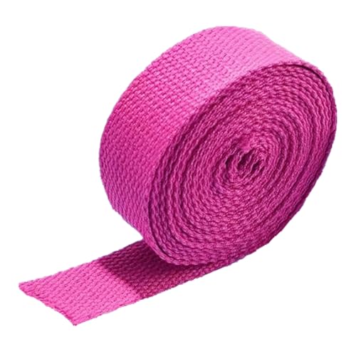 LuminaCreek 38MM, Baumwollgurtband for Taschengurt, Taschengriffe, Tragetaschengurtband, Herstellung von Outdoor-Zubehör, dick 1,3 mm(Rose Red,20 Yard) von LuminaCreek