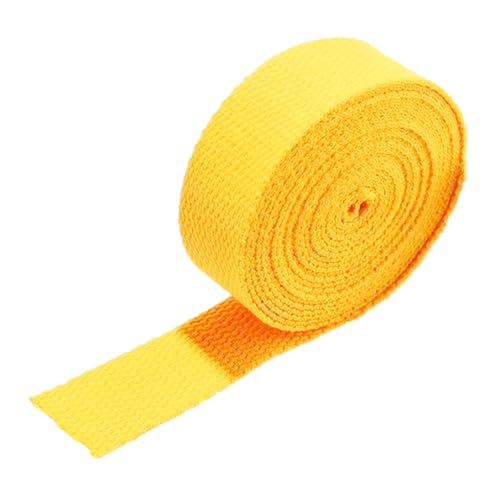 LuminaCreek 38MM, Baumwollgurtband for Taschengurt, Taschengriffe, Tragetaschengurtband, Herstellung von Outdoor-Zubehör, dick 1,3 mm(Yellow,5 Yard) von LuminaCreek