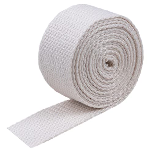 LuminaCreek Baumwoll-Canvas for Taschengriffe, Polsterbänder, 4,5 m/Rolle(Beige,20 MM) von LuminaCreek