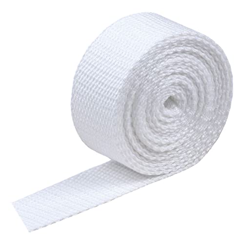 LuminaCreek Baumwoll-Canvas for Taschengriffe, Polsterbänder, 4,5 m/Rolle(White,20 MM) von LuminaCreek