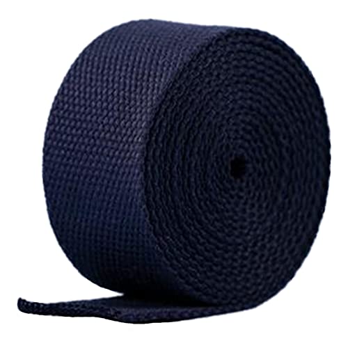LuminaCreek Baumwolle for Taschengriffe, Umreifungsbänder, 50 mm x 5, 10, 20 Yards(Navy Blue,50mm x 20Yards) von LuminaCreek