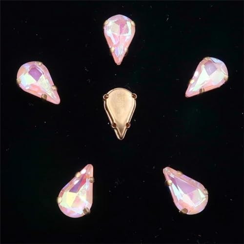 LuminaCreek Strass-Glaskristalle for Aufnähen, 50 Stück/Packung, schmale Glaskristalle in Wassertropfenform, goldene Klaue, 8 x 13 mm, Strass-Applikation for Aufnähen(8x13mm 50pcs A36 Champagne AB) LuminaCreek Strass-Glaskristalle for Aufnähen, 50 Stück/Packung, schmale Glaskristalle in Wassertropfenform, goldene Klaue, 8 x 13 mm, Strass-Applikation for Aufnähen(8x13mm 50pcs A36 Champagne AB) von LuminaCreek