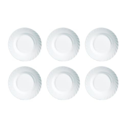 Luminarc Trianon 6 tiefe Teller, Opal, 22,5 cm, mikrowellengeeignet, Kühlschrank, recycelbar von Luminarc