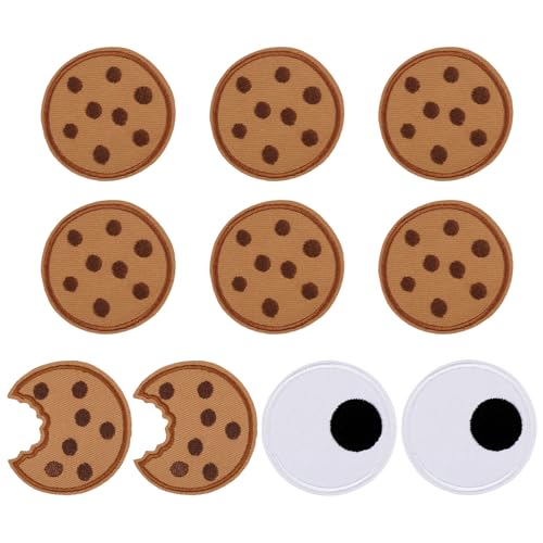 10 Stück Bügelbilder Applikation für Kleidung,Kekse Bestickt Stoffaufkleber,Cartoon Kekse Applikationen Patches Bügeln,Gebügeltes Gesticktes Abzeichen,Cookie Bestickte Dekorativ Aufnäher für Kleidung von LuminaryLair