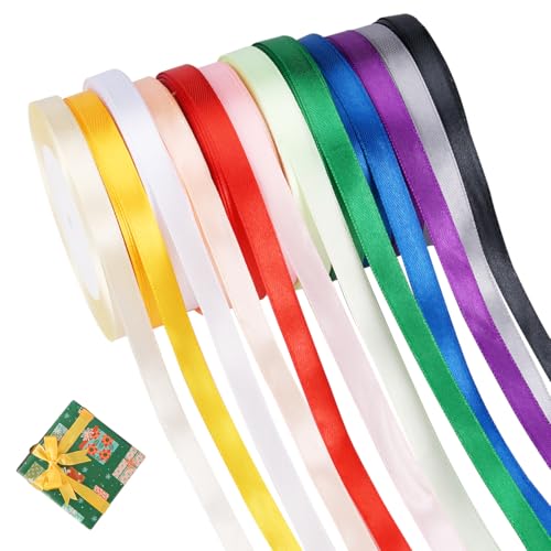12 Farben Polyester Satinband,10mm × 22m Geschenkband Satinband,Geschenkband Polyester,Bunt Satinband,Seidenbänder für Heimwerkerkunst Handwerk,Geschenk Verpackung,Schleifen,Hochzeit Dekoration 12 Farben Polyester Satinband,10mm × 22m Geschenkband Satinband,Geschenkband Polyester,Bunt Satinband,Seidenbänder für Heimwerkerkunst Handwerk,Geschenk Verpackung,Schleifen,Hochzeit Dekoration von LuminaryLair