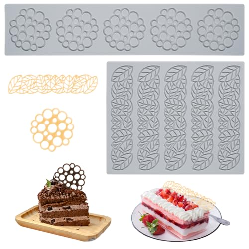 2 Stück Silikon Fondant Spitzenmatte, 16x13cm Blätter Silikonform und 28 x6cm Rundes Muster Spitzenform, DIY Kuchendekorationen Fondant Silikonform, für Harz, Seife, Süßigkeiten, Basteln, Backen 2 Stück Silikon Fondant Spitzenmatte, 16x13cm Blätter Silikonform und 28 x6cm Rundes Muster Spitzenform, DIY Kuchendekorationen Fondant Silikonform, für Harz, Seife, Süßigkeiten, Basteln, Backen von LuminaryLair