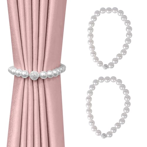 2 Stücke Perle Vorhang Raffhalter, 40cm Magnetische Vorhang Raffhalter mit Perlen, Einstellbar Raffhalter, Vorhang Raffhalter, Gardinen Binder für Perle Vorhang Raffhalter Heimdekoration, Büro, Hotel 2 Stücke Perle Vorhang Raffhalter, 40cm Magnetische Vorhang Raffhalter mit Perlen, Einstellbar Raffhalter, Vorhang Raffhalter, Gardinen Binder für Perle Vorhang Raffhalter Heimdekoration, Büro, Hotel von LuminaryLair