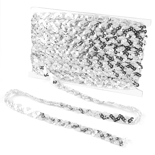 30m Paillettenband-Applikation, 15mm Flache Glitzerborte, Paillettenband Glitzer Borte Aus Dekoband, Wohnung Paillettenband Glitzer, für Party Dekoration, Möbel, Hochzeiten, Geburtstagsfeiern 30m Paillettenband-Applikation, 15mm Flache Glitzerborte, Paillettenband Glitzer Borte Aus Dekoband, Wohnung Paillettenband Glitzer, für Party Dekoration, Möbel, Hochzeiten, Geburtstagsfeiern von LuminaryLair