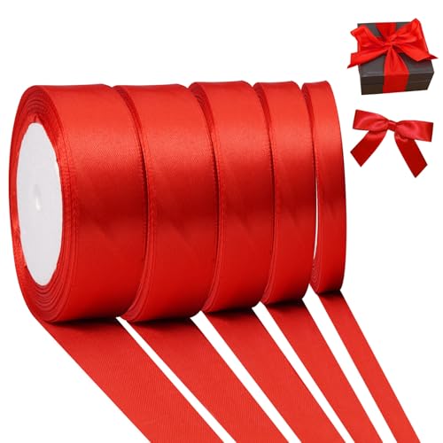 Geschenkpapier Band Rot,5 Stück Verschiedene Größen Dekoband Rot,6/10/15/20/25mm Rot Satinband Geschenkband,22m Schleifenband Hochzeit Rot,Dekoband Geburtstag Taufe,für Hochzeit,Sträuße,Nähprojekt Geschenkpapier Band Rot,5 Stück Verschiedene Größen Dekoband Rot,6/10/15/20/25mm Rot Satinband Geschenkband,22m Schleifenband Hochzeit Rot,Dekoband Geburtstag Taufe,für Hochzeit,Sträuße,Nähprojekt von LuminaryLair