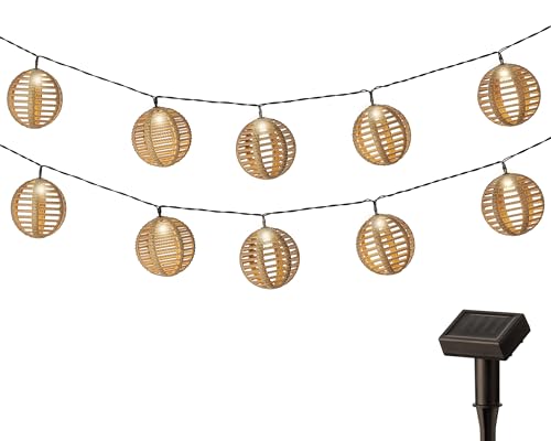 LED Solar Lichterkette Outdoor 4,5m Plastik Lampion Kugeln - Solarleuchte für Garten Balkon - Hängeleuchte Außenleuchte Gartenleuchte - Solarlampen für Außen hängend Gartendeko - Warmweiß LED Solar Lichterkette Outdoor 4,5m Plastik Lampion Kugeln - Solarleuchte für Garten Balkon - Hängeleuchte Außenleuchte Gartenleuchte - Solarlampen für Außen hängend Gartendeko - Warmweiß von Lumineo