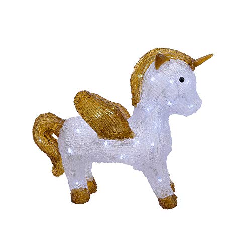 Lumineo 72238 LED-Figur Einhorn, Acryl, für den Außenbereich, mehrfarbig von Lumineo