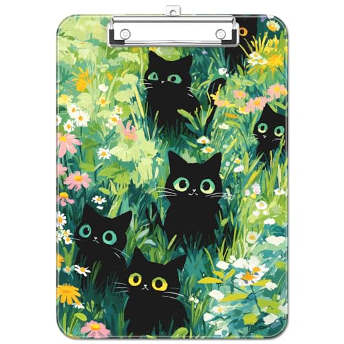 Luminzo Kunststoff Niedliches Klemmbrett mit Stifthalter, Flache Metallklammer, A4 Format 23 x 32 cm, Klemmbrett für Lehrer, Krankenschwestern, Klassenzimmer,Cute Black Cats Luminzo Kunststoff Niedliches Klemmbrett mit Stifthalter, Flache Metallklammer, A4 Format 23 x 32 cm, Klemmbrett für Lehrer, Krankenschwestern, Klassenzimmer,Cute Black Cats von Luminzo