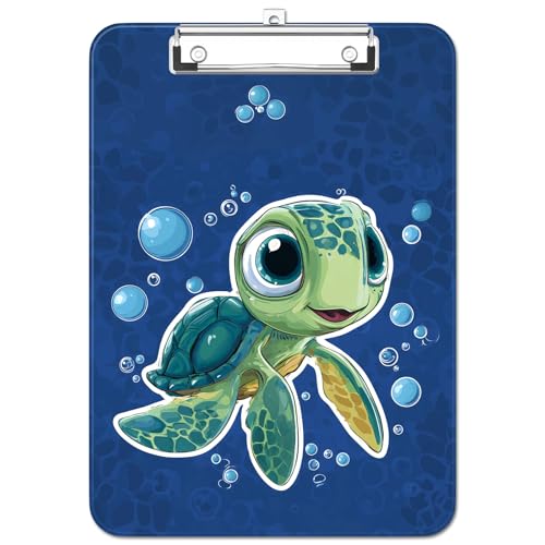 Luminzo Kunststoff Niedliches Klemmbrett mit Stifthalter, Flache Metallklammer, A4 Format 23 x 32 cm, Klemmbrett für Lehrer, Krankenschwestern, Klassenzimmer,Cute Turtle Luminzo Kunststoff Niedliches Klemmbrett mit Stifthalter, Flache Metallklammer, A4 Format 23 x 32 cm, Klemmbrett für Lehrer, Krankenschwestern, Klassenzimmer,Cute Turtle von Luminzo