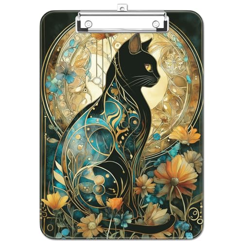 Luminzo Kunststoff Niedliches Klemmbrett mit Stifthalter, Flache Metallklammer, A4 Format 23 x 32 cm, Klemmbrett für Lehrer, Krankenschwestern, Klassenzimmer,Flowered Glass Cat Luminzo Kunststoff Niedliches Klemmbrett mit Stifthalter, Flache Metallklammer, A4 Format 23 x 32 cm, Klemmbrett für Lehrer, Krankenschwestern, Klassenzimmer,Flowered Glass Cat von Luminzo