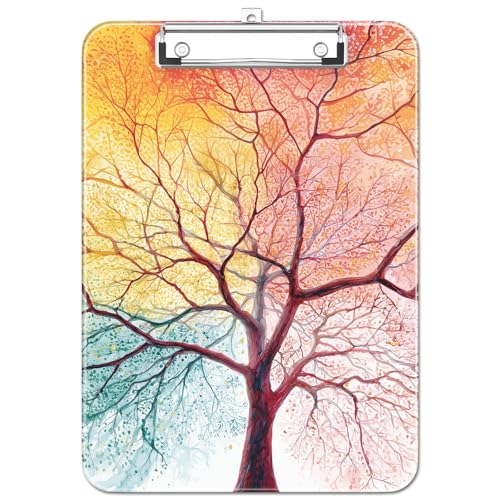 Luminzo Kunststoff Niedliches Klemmbrett mit Stifthalter, Flache Metallklammer, A4 Format 23 x 32 cm, Klemmbrett für Lehrer, Krankenschwestern, Klassenzimmer,Sunset Tree Luminzo Kunststoff Niedliches Klemmbrett mit Stifthalter, Flache Metallklammer, A4 Format 23 x 32 cm, Klemmbrett für Lehrer, Krankenschwestern, Klassenzimmer,Sunset Tree von Luminzo