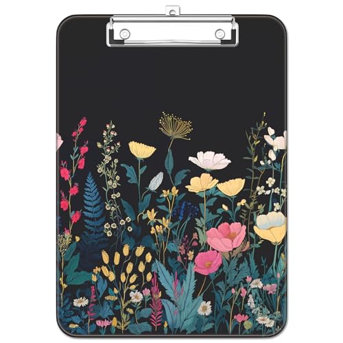 Luminzo Kunststoff Niedliches Klemmbrett mit Stifthalter, Flache Metallklammer, A4 Format 23 x 32 cm, Klemmbrett für Lehrer, Krankenschwestern, Klassenzimmer,Wild Flower Luminzo Kunststoff Niedliches Klemmbrett mit Stifthalter, Flache Metallklammer, A4 Format 23 x 32 cm, Klemmbrett für Lehrer, Krankenschwestern, Klassenzimmer,Wild Flower von Luminzo
