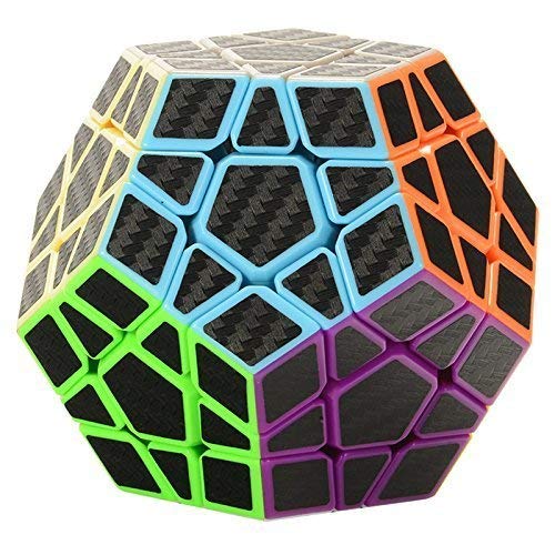 3x3 Megaminx Speed Cube – Gehirn-Teaser Puzzle mit Kohlefaser-Aufkleber – Verbessern Sie Ihre Problemlösungsfähigkeiten von Lumiparty